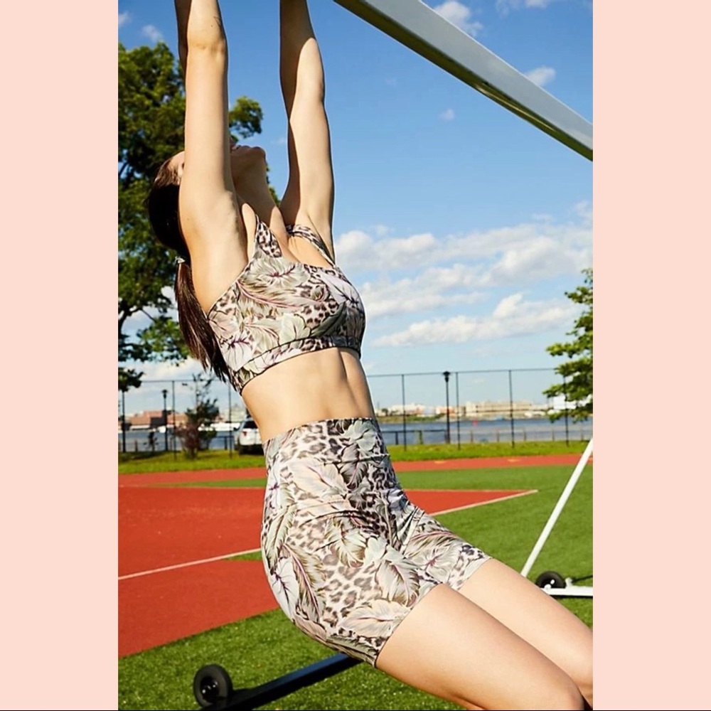 Beach Riot Palm Leopard Activewear Set